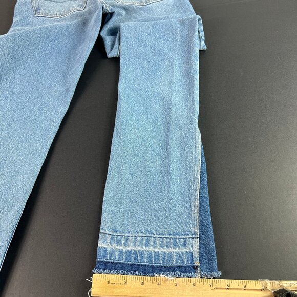 American Eagle Jean Women 27x30* 90s Low Rise Skinny Kick Boot Blue Denim Tag 0R - Picture 10 of 16